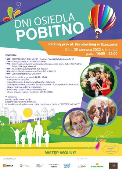 Plakat promujący Dni Osiedla Pobitno